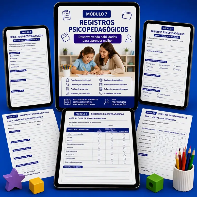Mockup do Registros Psicopedagógicos