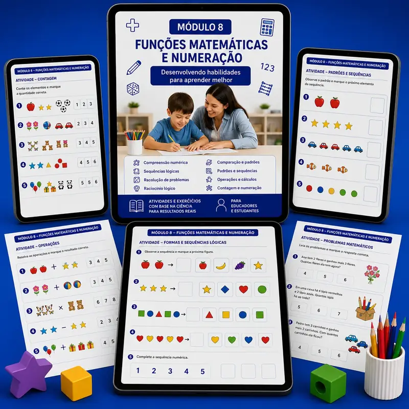 Mockup do Funções Matemáticas e Numeração
