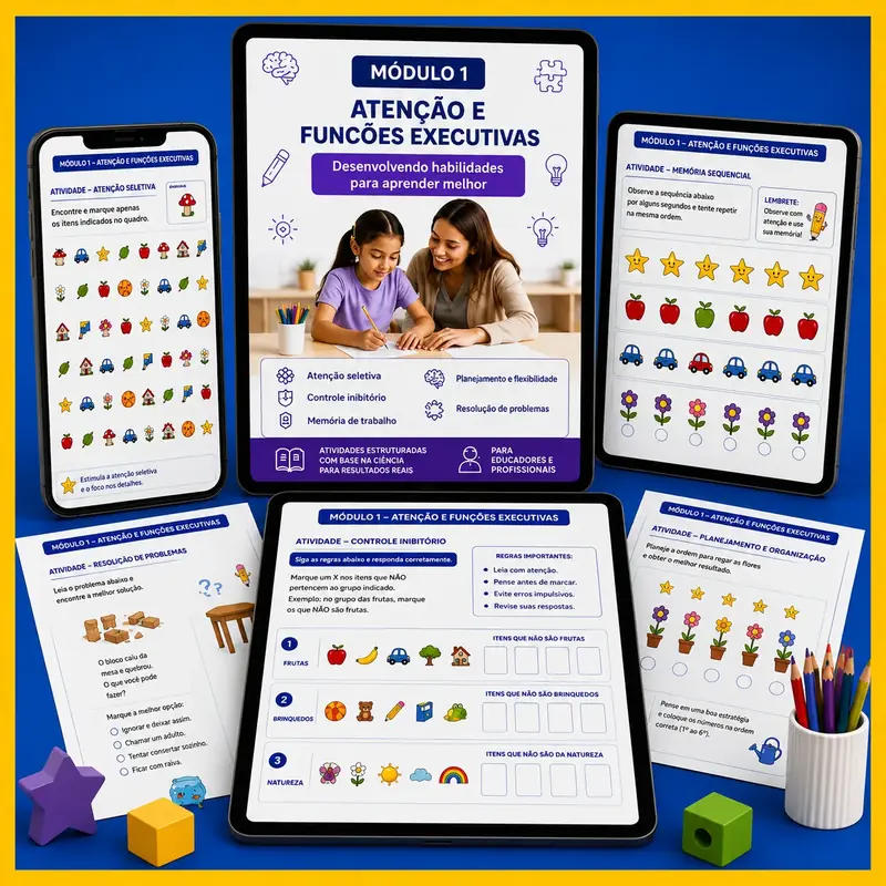 Mockup do Atenção e Funções Executivas