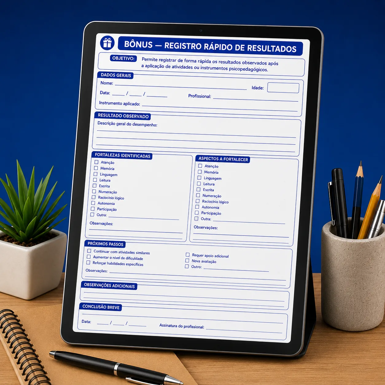 Registro rápido de resultados