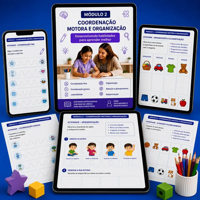 Mockup do Coordenação Motora e Organização